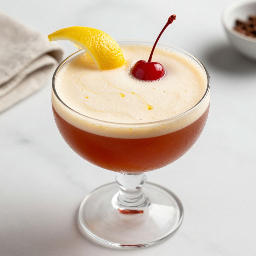 Amaro Sour Glass with Foam