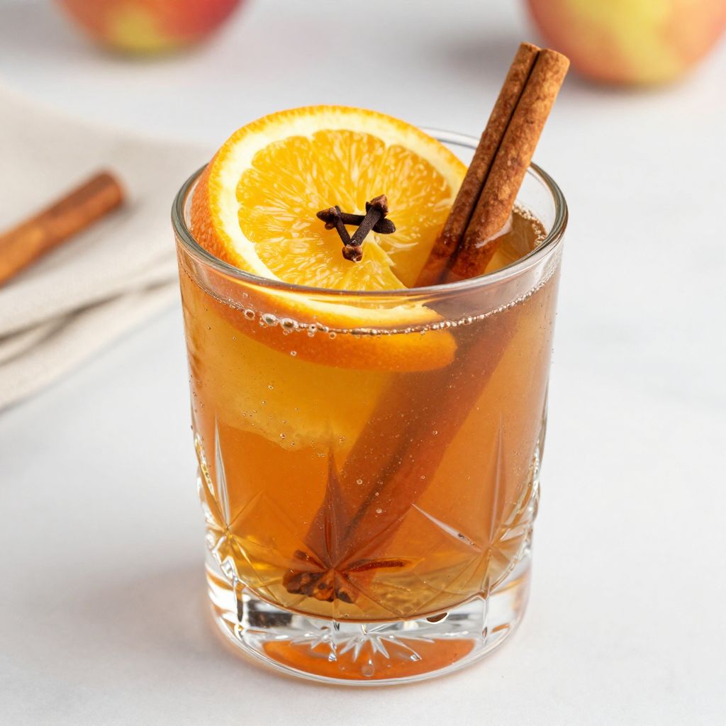 Apple Cider Mocktail Served