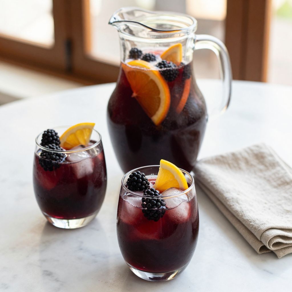 Blackberry Sangria Presentation