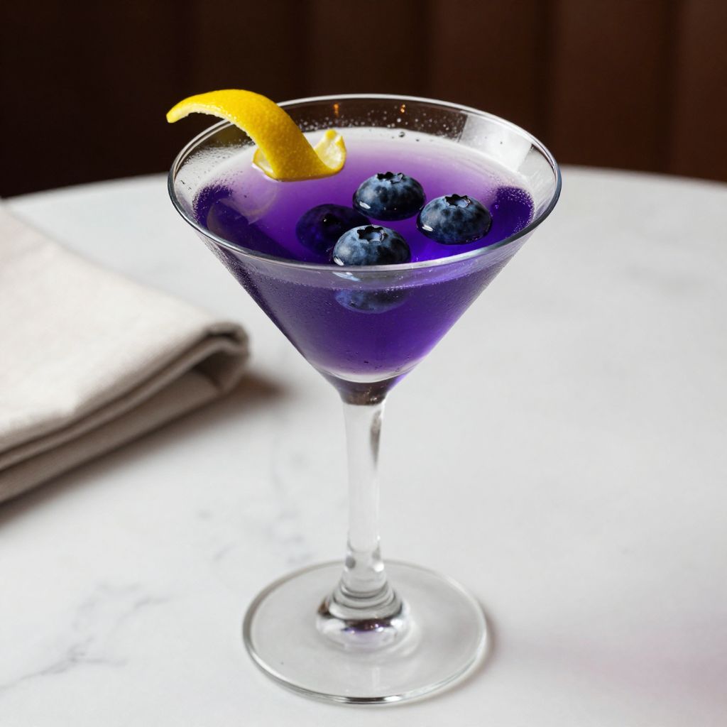 Blueberry Martini Garnished Image