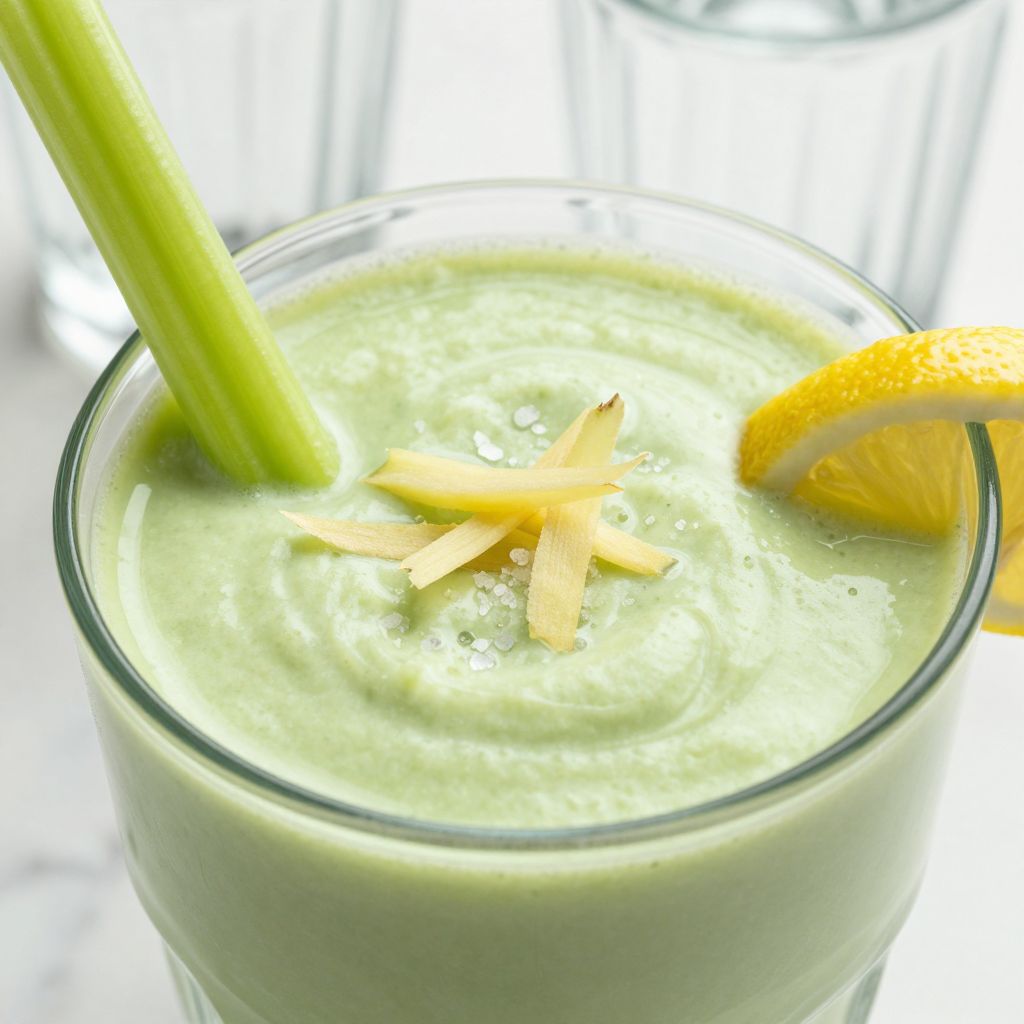 Celery Smoothie Preparation