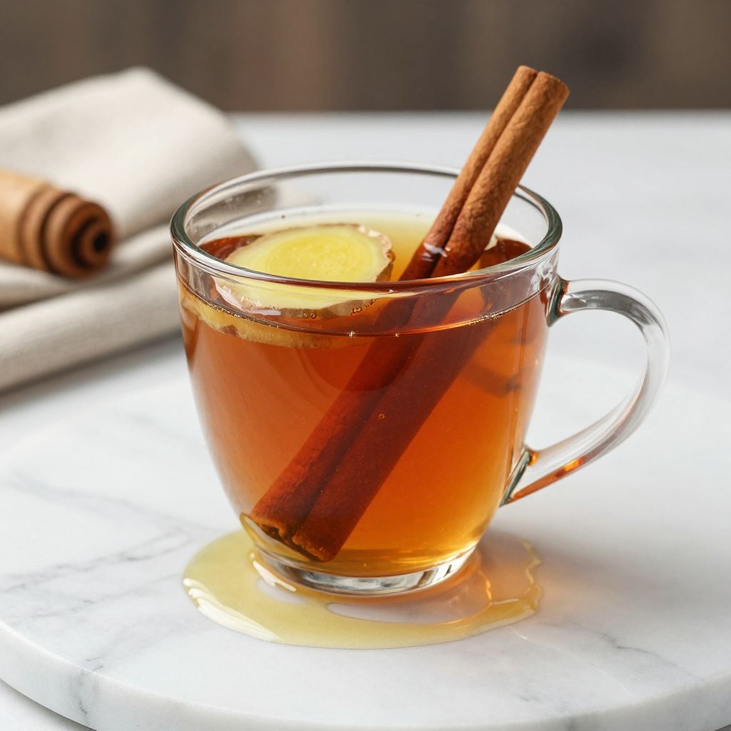 Chaga tea serving
