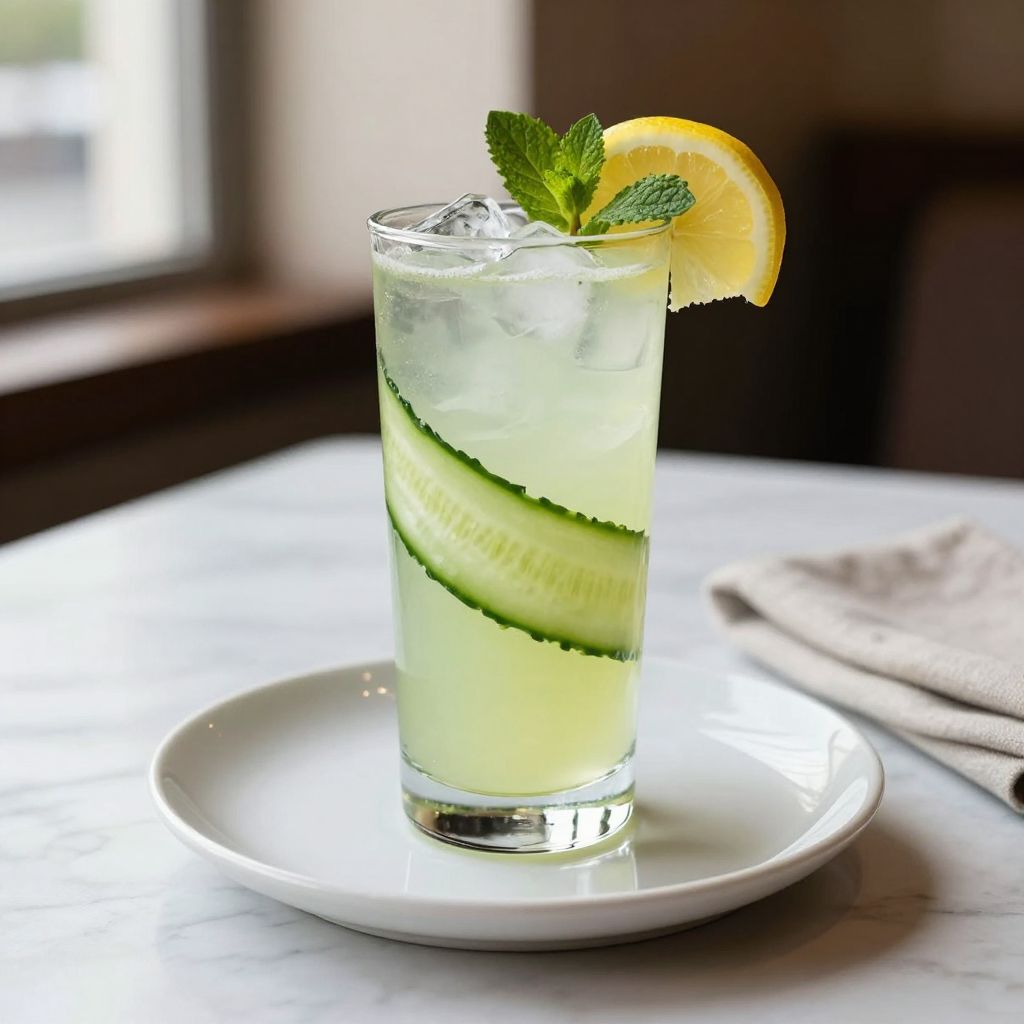 Cucumber Mint Lemonade Serving