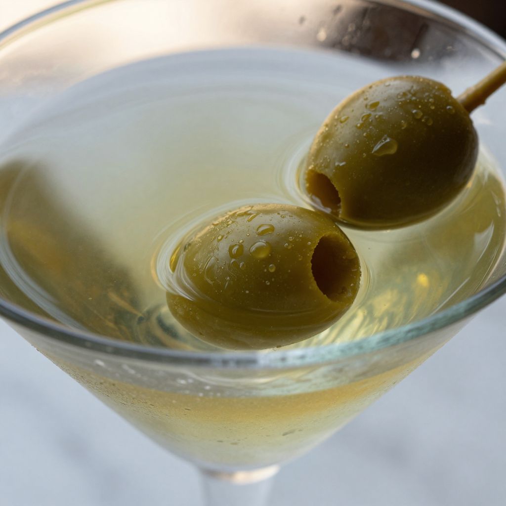 Dirty Vodka Martini Preparation