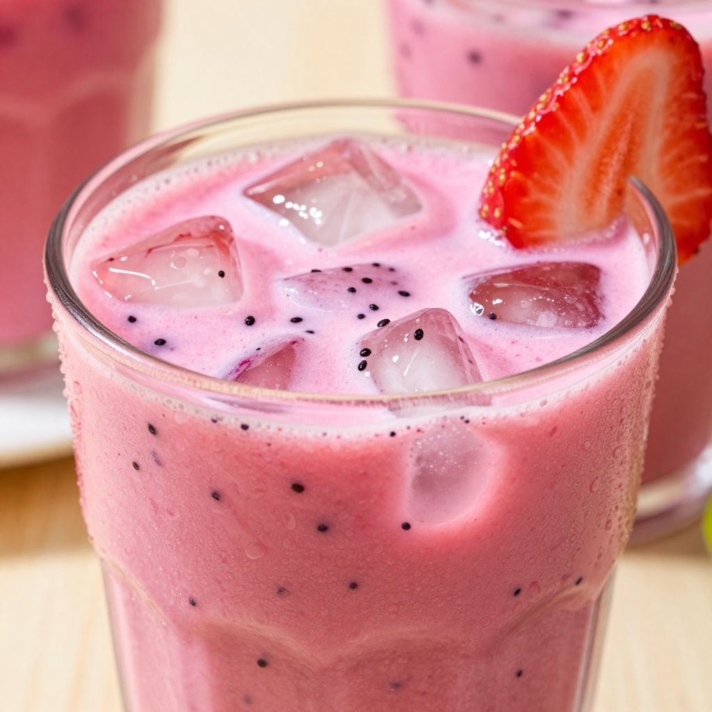 Dunkin Strawberry Dragonfruit Refresher Process Image