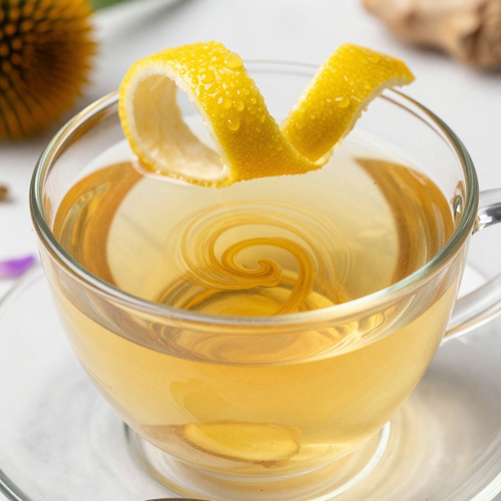 Echinacea tea brewing step