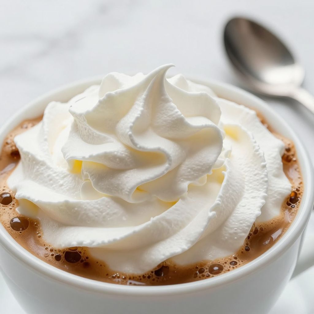 Espresso con panna preparation