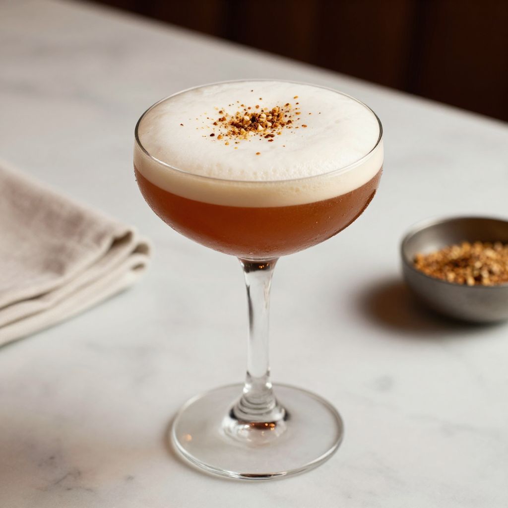 Flip cocktail served