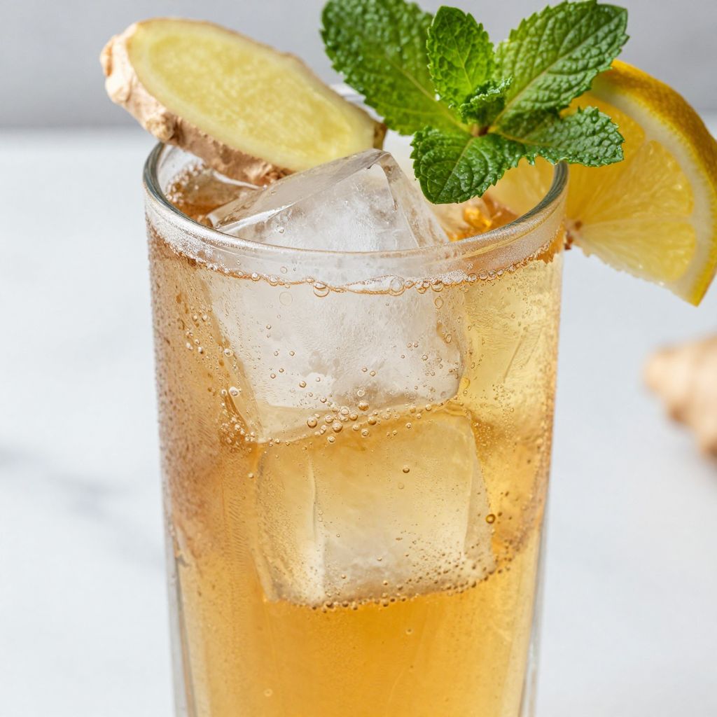 Homemade ginger ale preparation steps