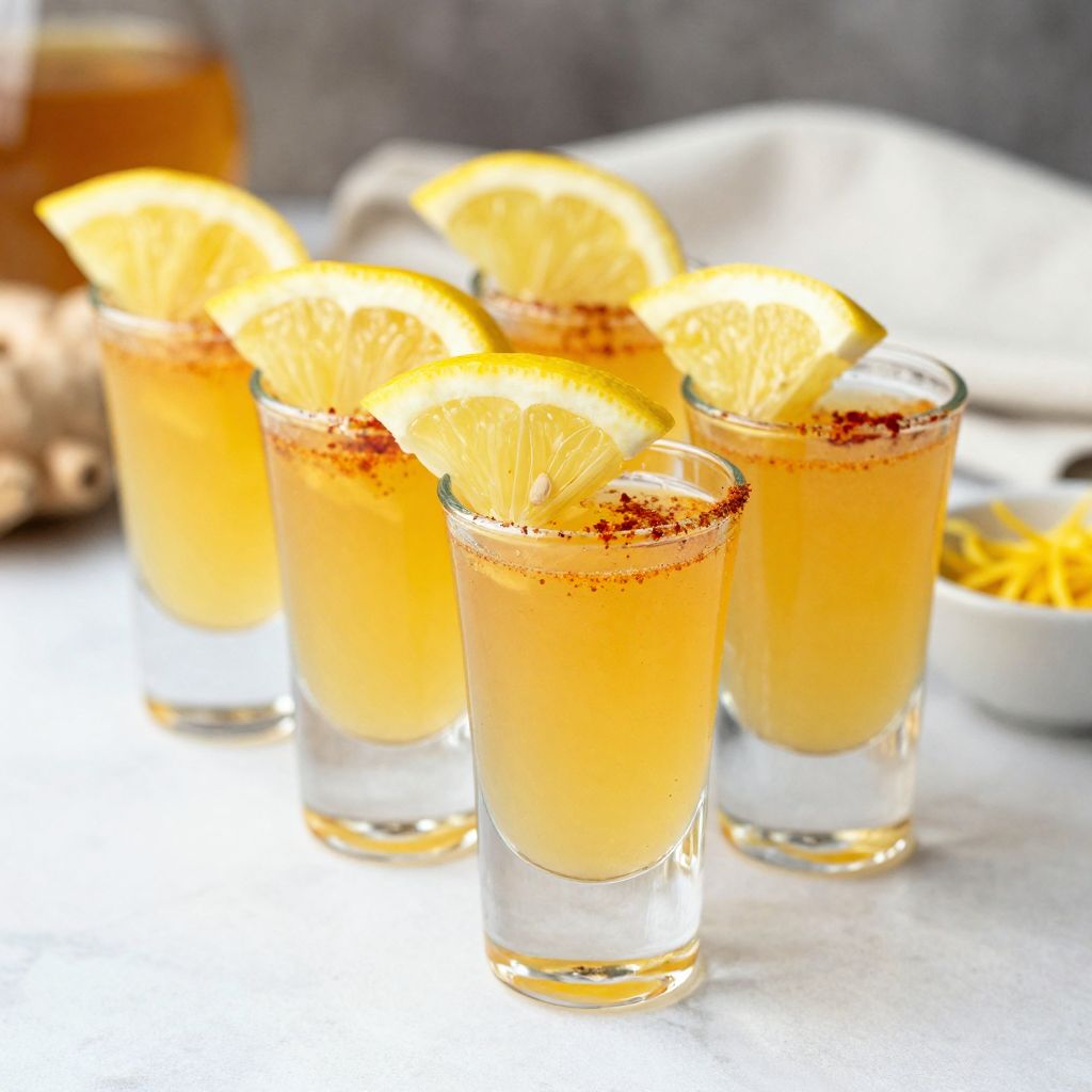 Ginger Lemon Cayenne Shots Ready to Drink