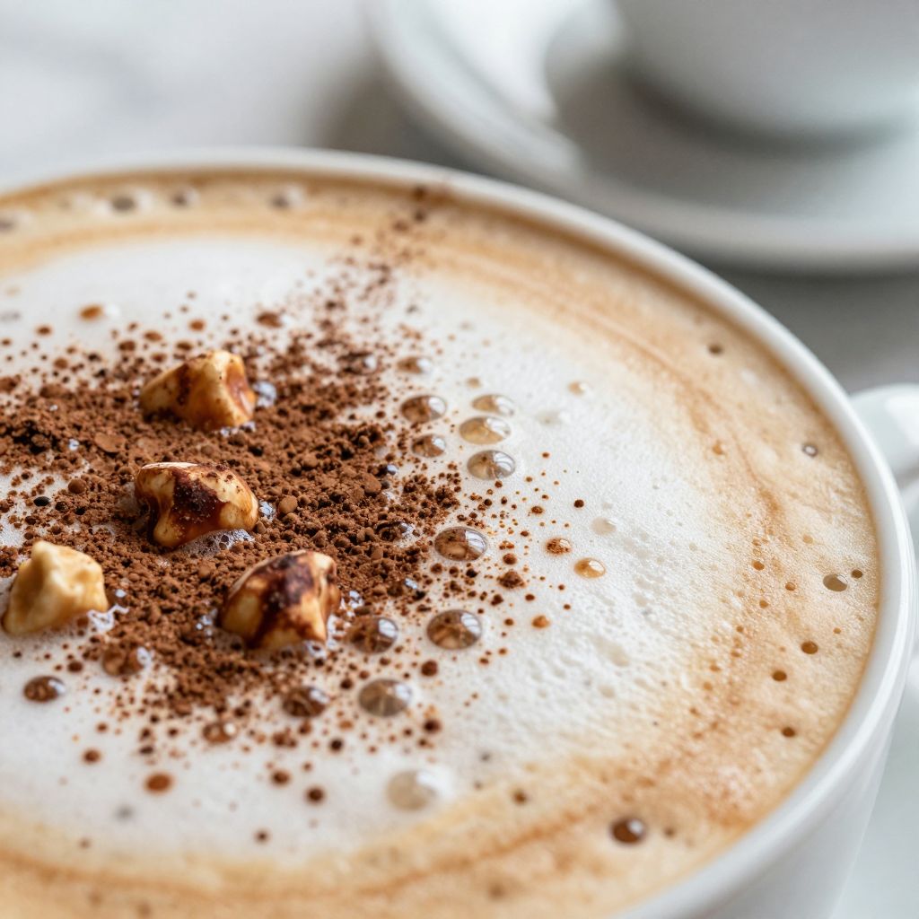 Hazelnut Latte Making Process
