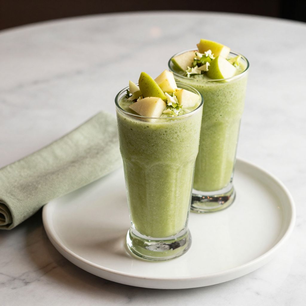 Kale Apple Slaw Tropical Smoothie Serving