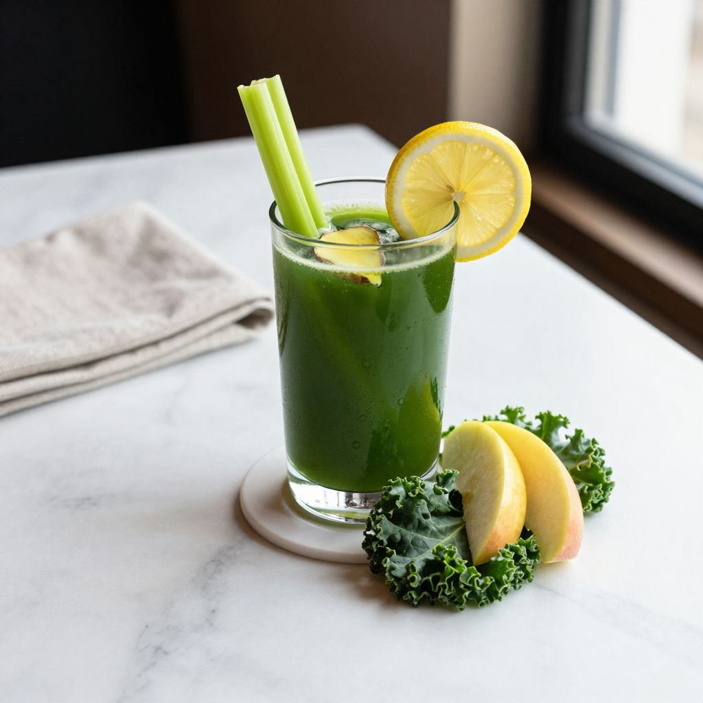 Fresh Kale Juice Final Product