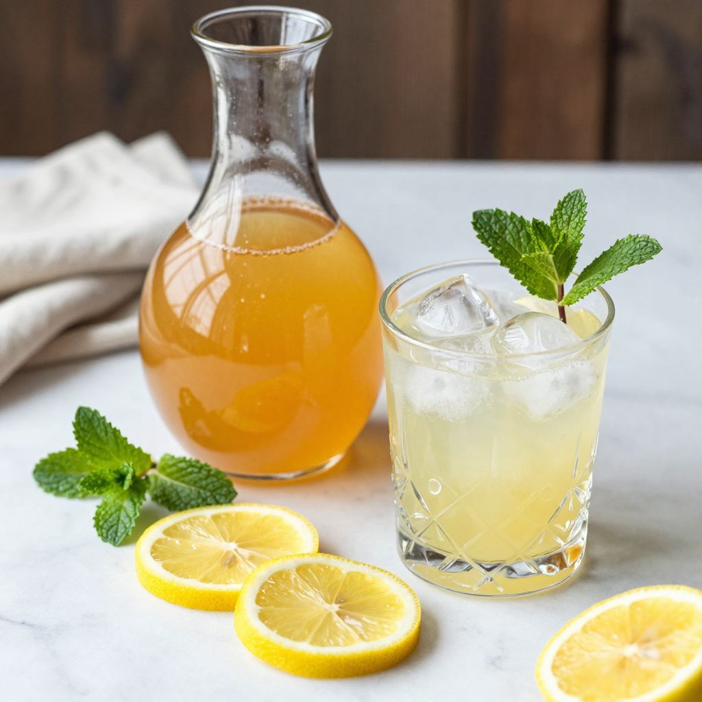 Fresh homemade lemonade syrup