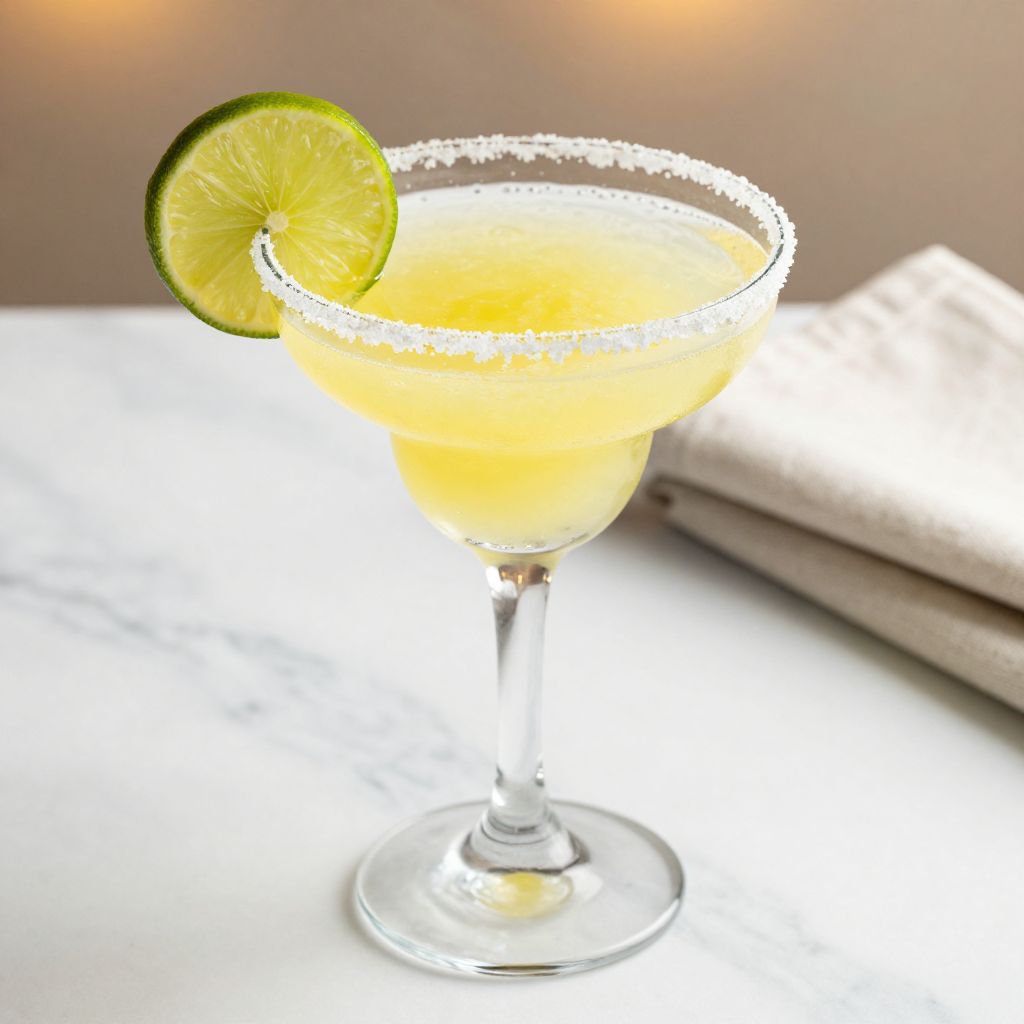 Limoncello Margarita Glass with Lemon