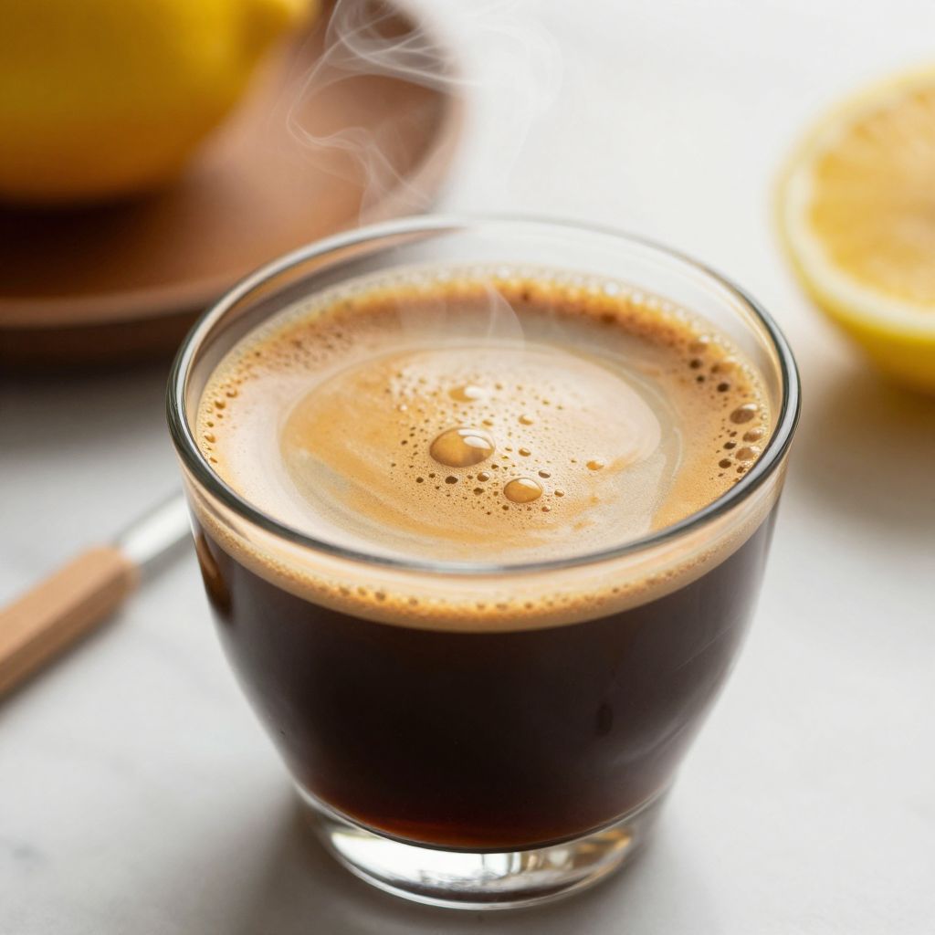 Long black coffee preparation steps image