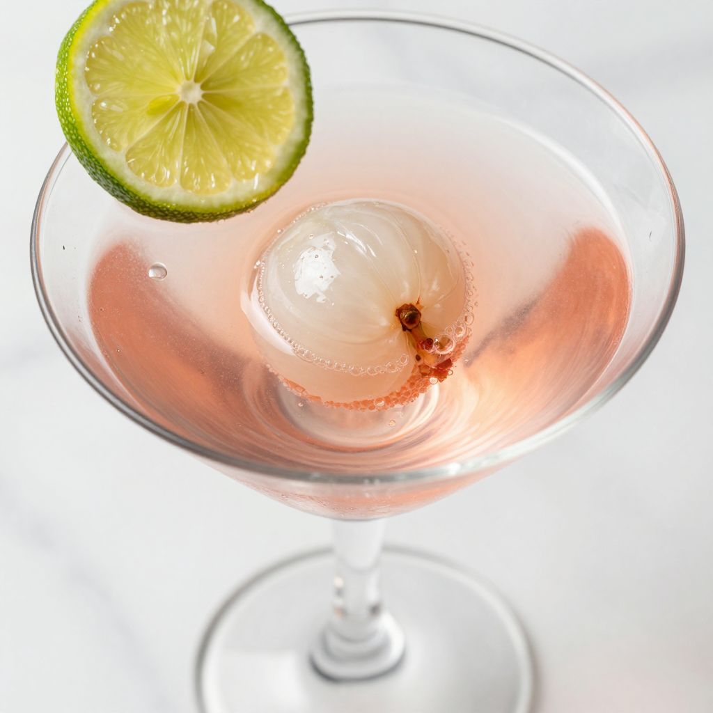 Lychee martini preparation steps image