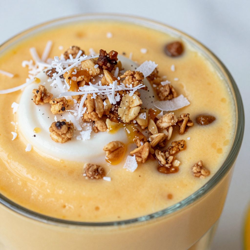 Mango Banana Smoothie Preparation
