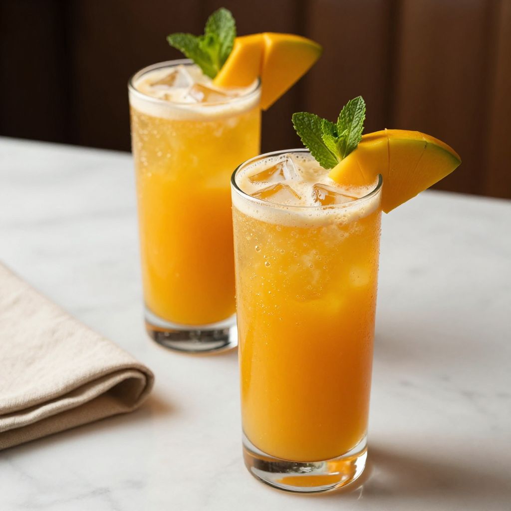 Mango Mocktail Presentation