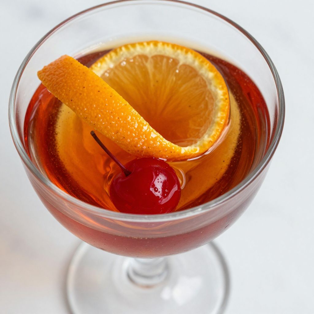 Manhattan cocktail preparation step