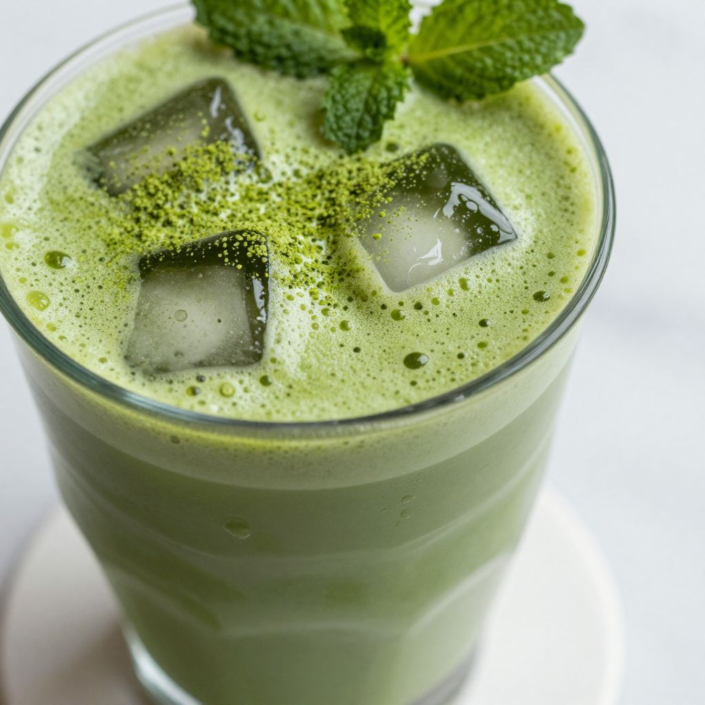 Matcha Iced Latte Preparation