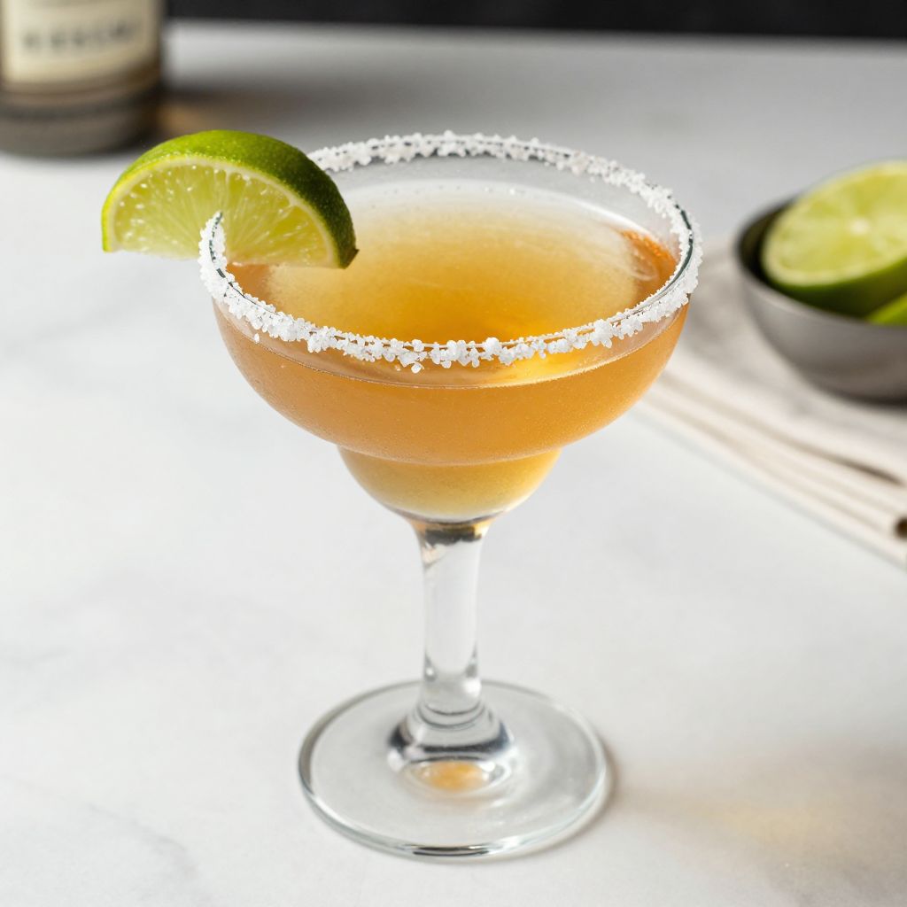 Mezcal Margarita Glass and Garnish