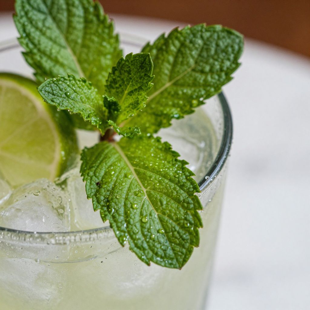 Making Mint Cocktail