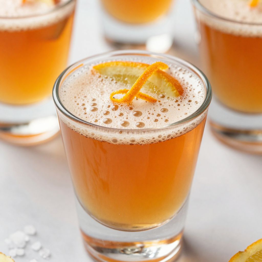 Orange tea shot step imagery