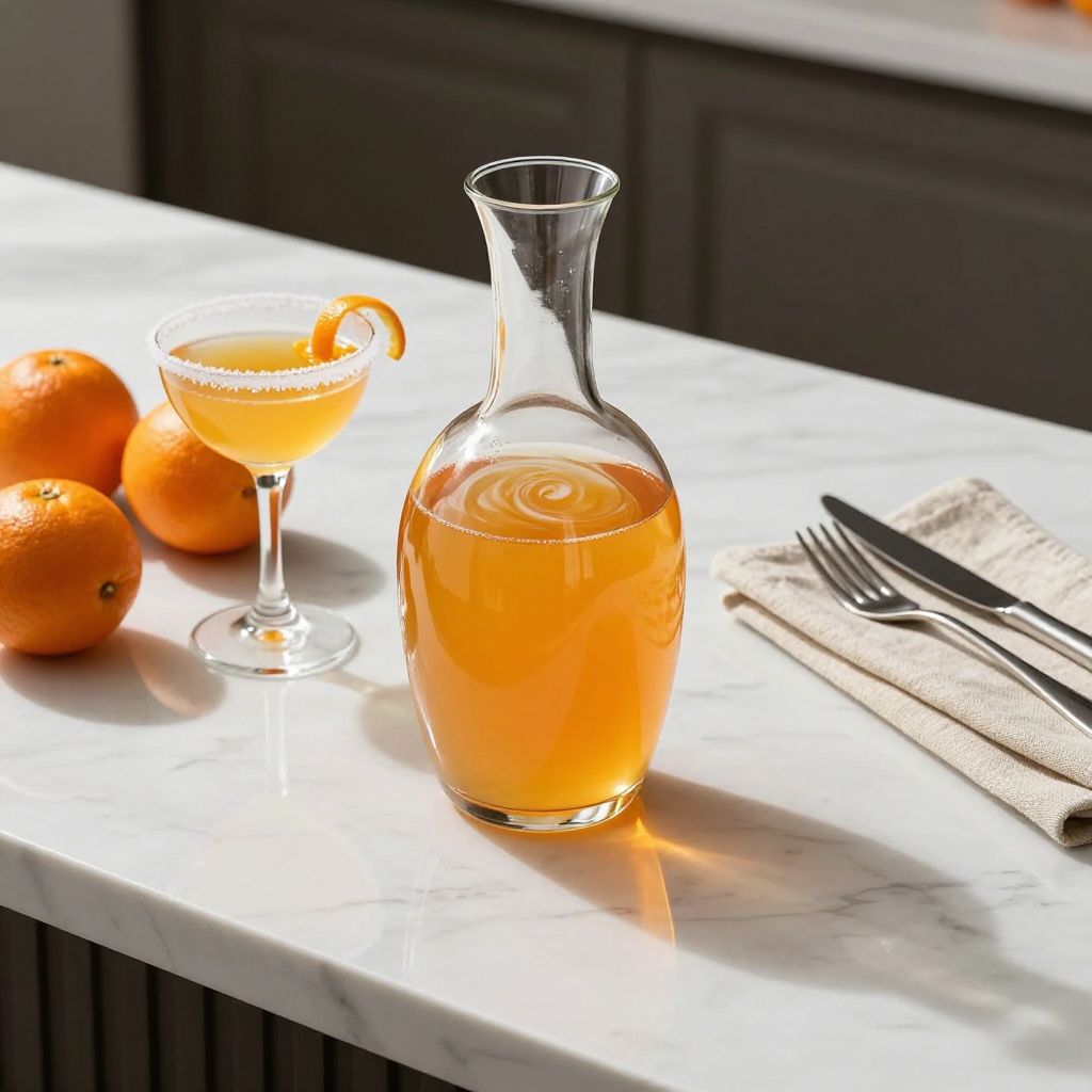 Bottled homemade orangecello