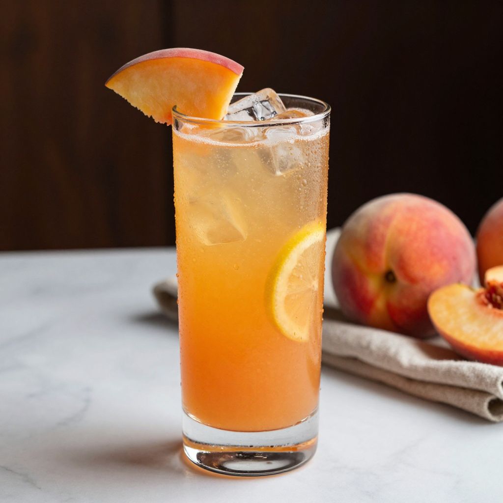Glass of Fresh Peach Juice