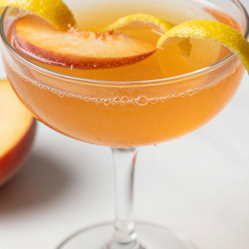 Peach Sidecar preparation