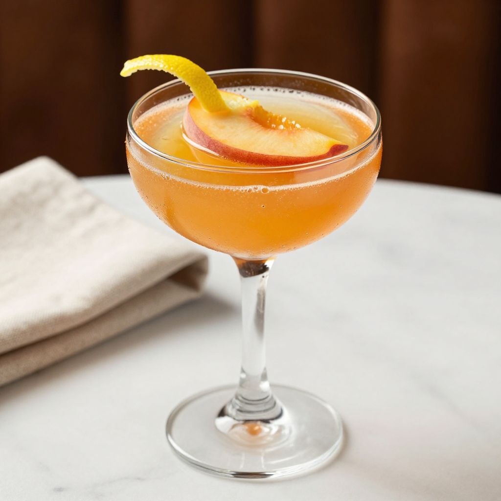 Peach Sidecar served