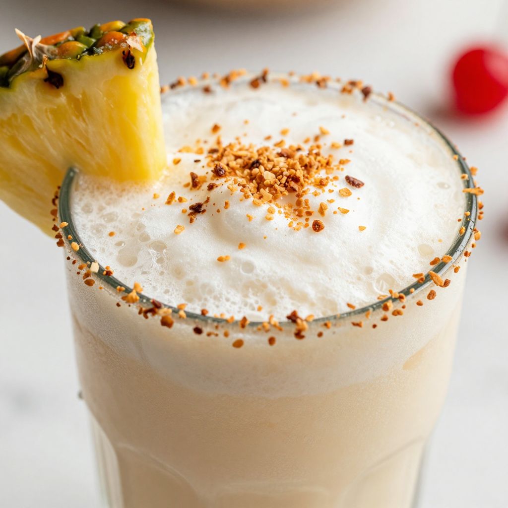 Pina Colada Mocktail in a glass