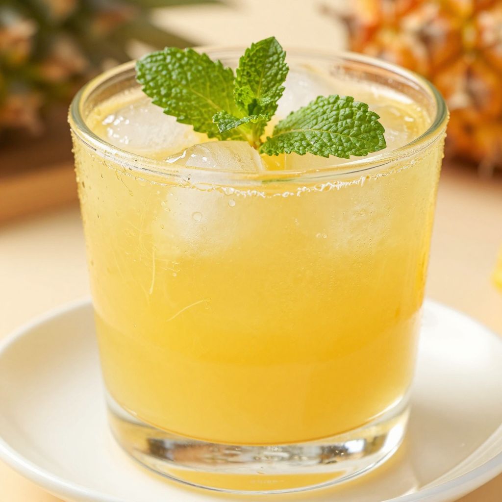 Fresh Pineapple Juice Preparation