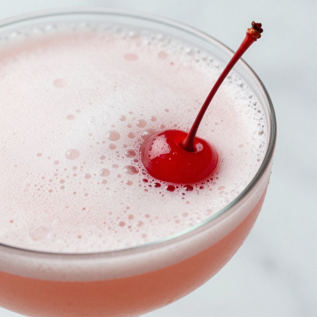 Pink Lady cocktail preparation