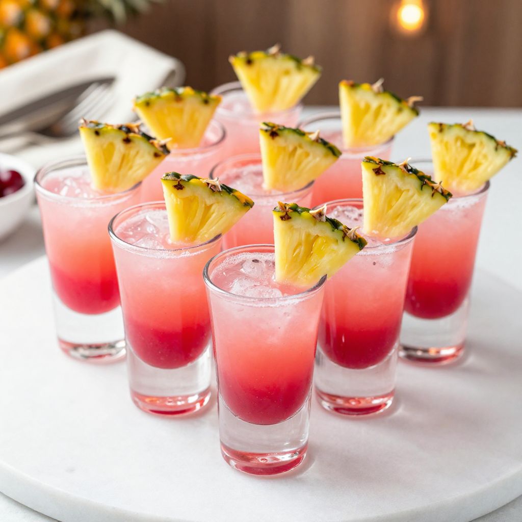 Pink Starburst shots colorful lineup