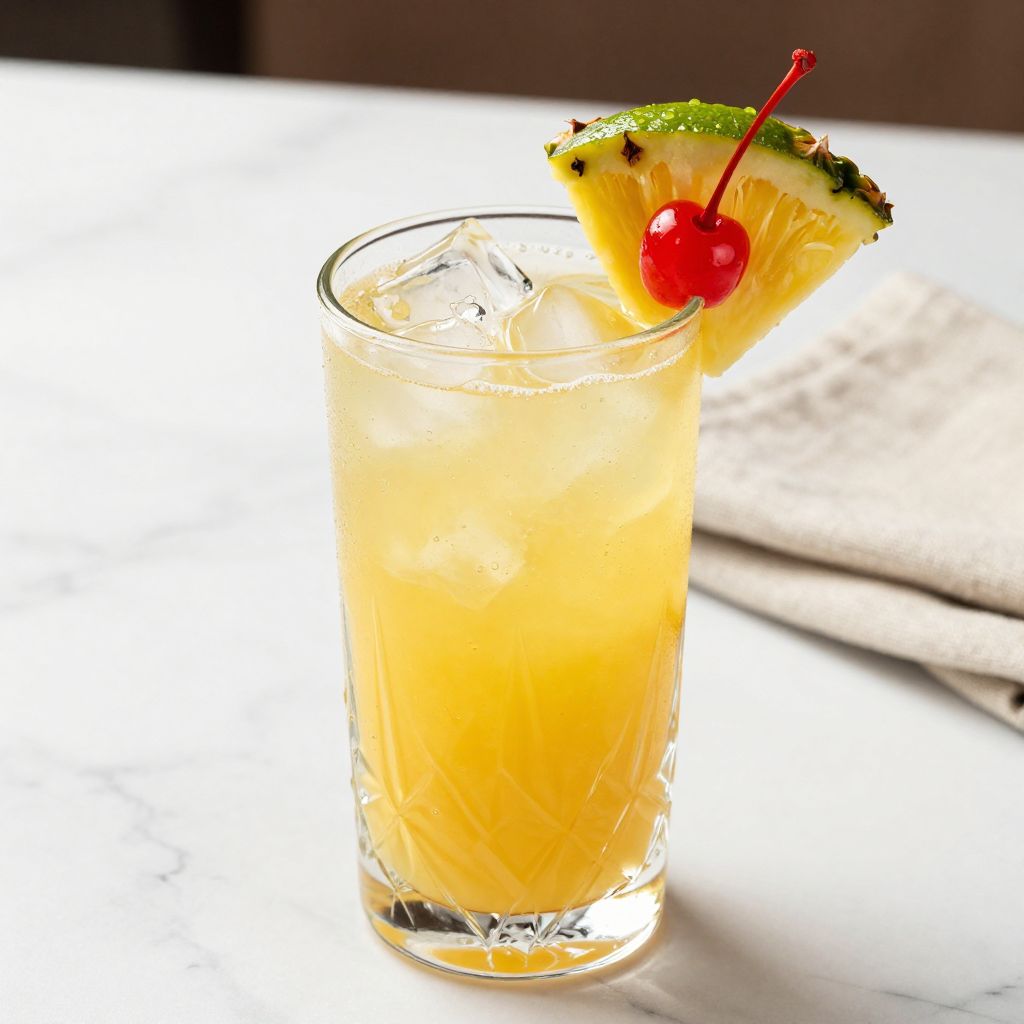 Tropical poolside punch served