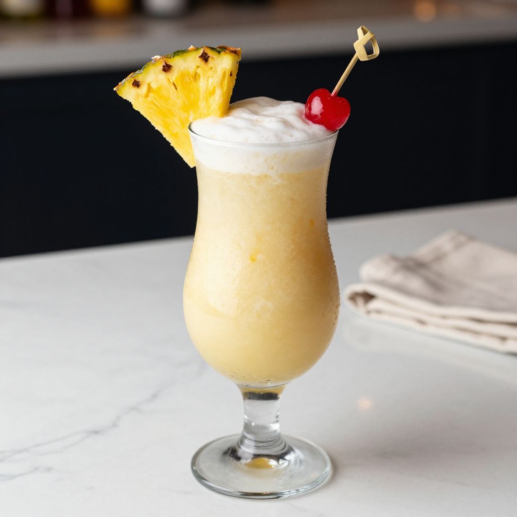 Puerto Rican Pina Colada served in glass