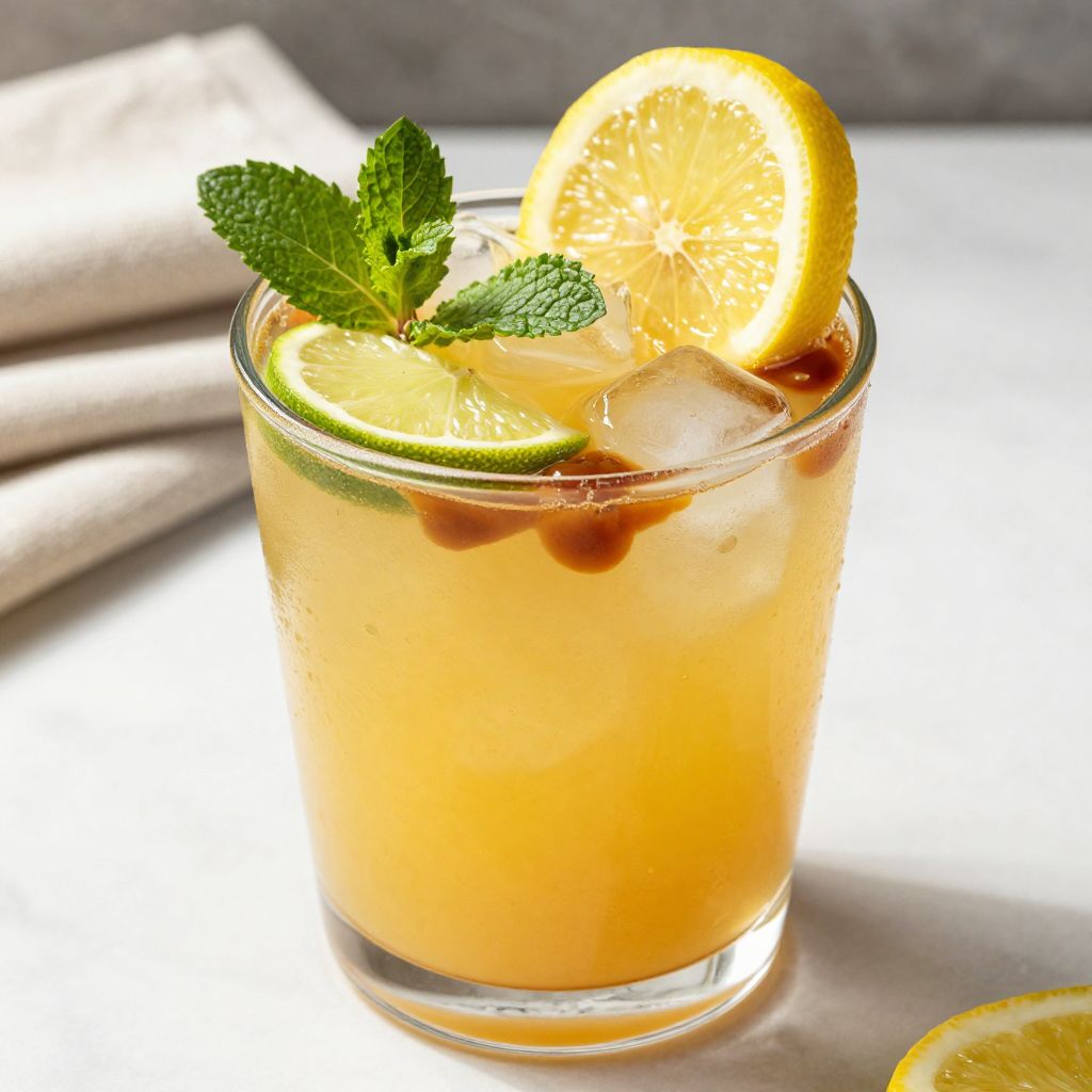 Rum bucket garnished