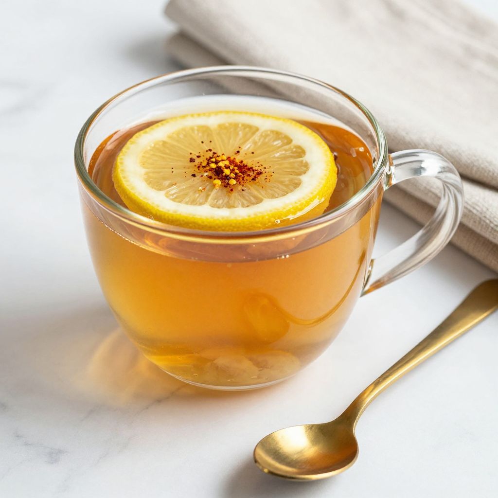 Sore throat tea served in cup