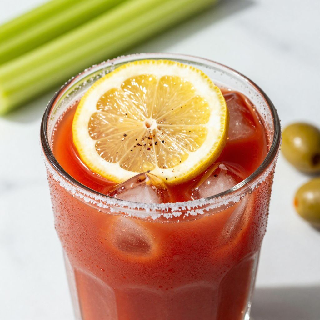 Spicy Bloody Mary preparation steps