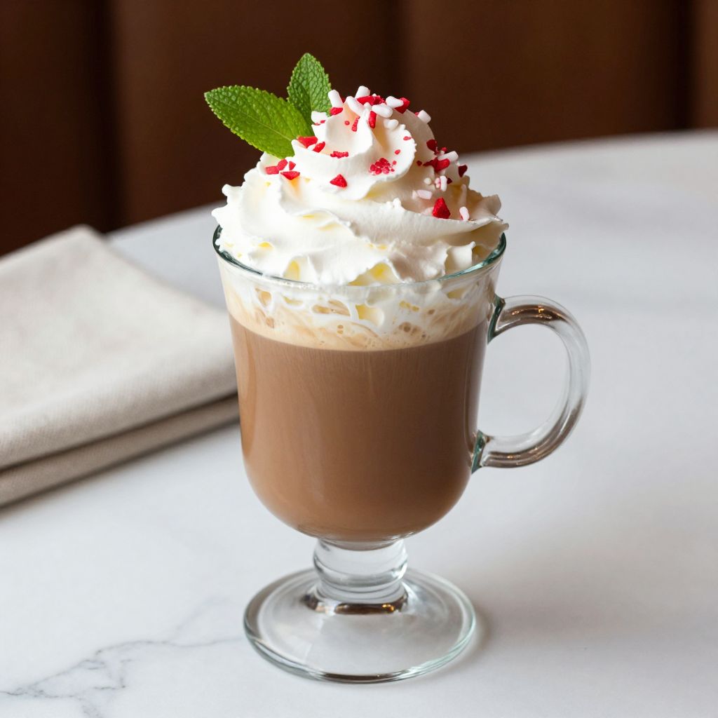 Starbucks peppermint mocha finished drink