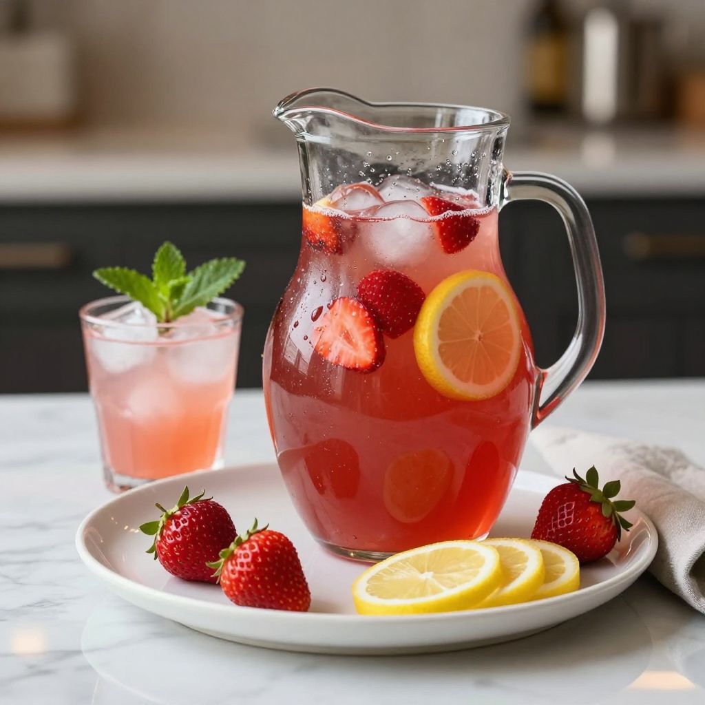 Strawberry Lemonade Concentrate Serving