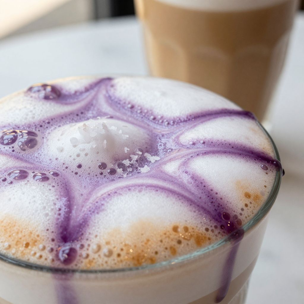 Ube Latte Making Process