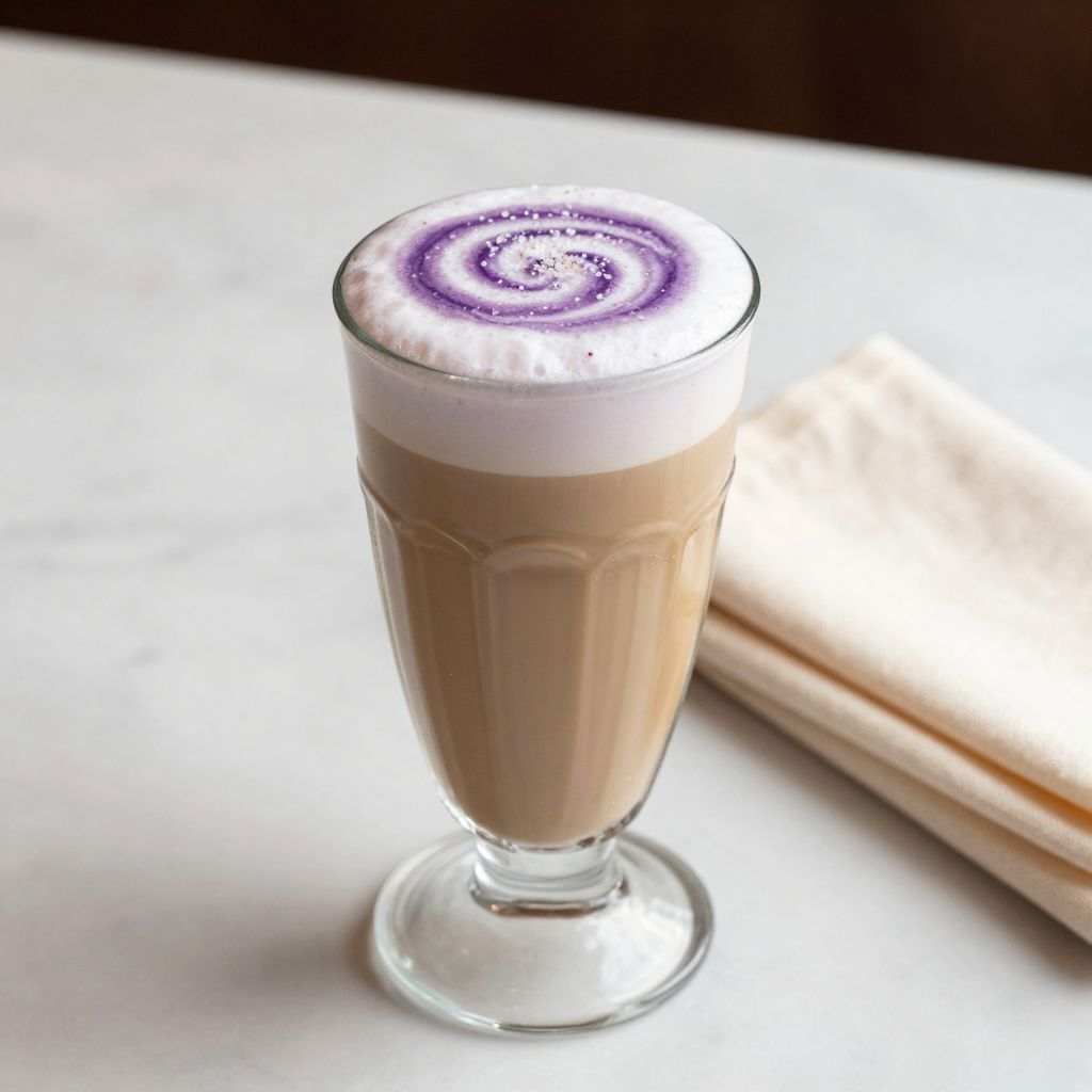 Ube Latte Finished Product