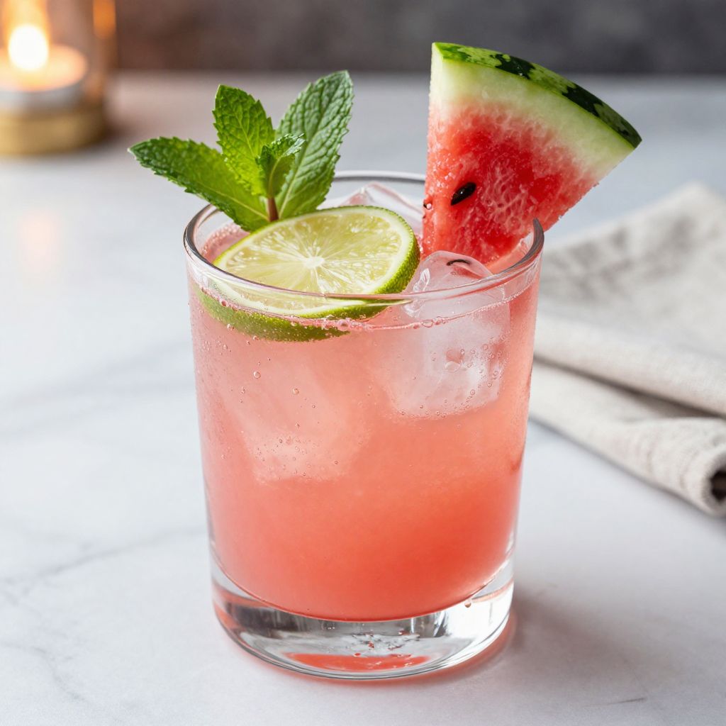 Watermelon Vodka Drink Garnished