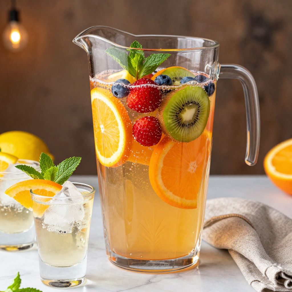 Wine Cooler Garnished Drink