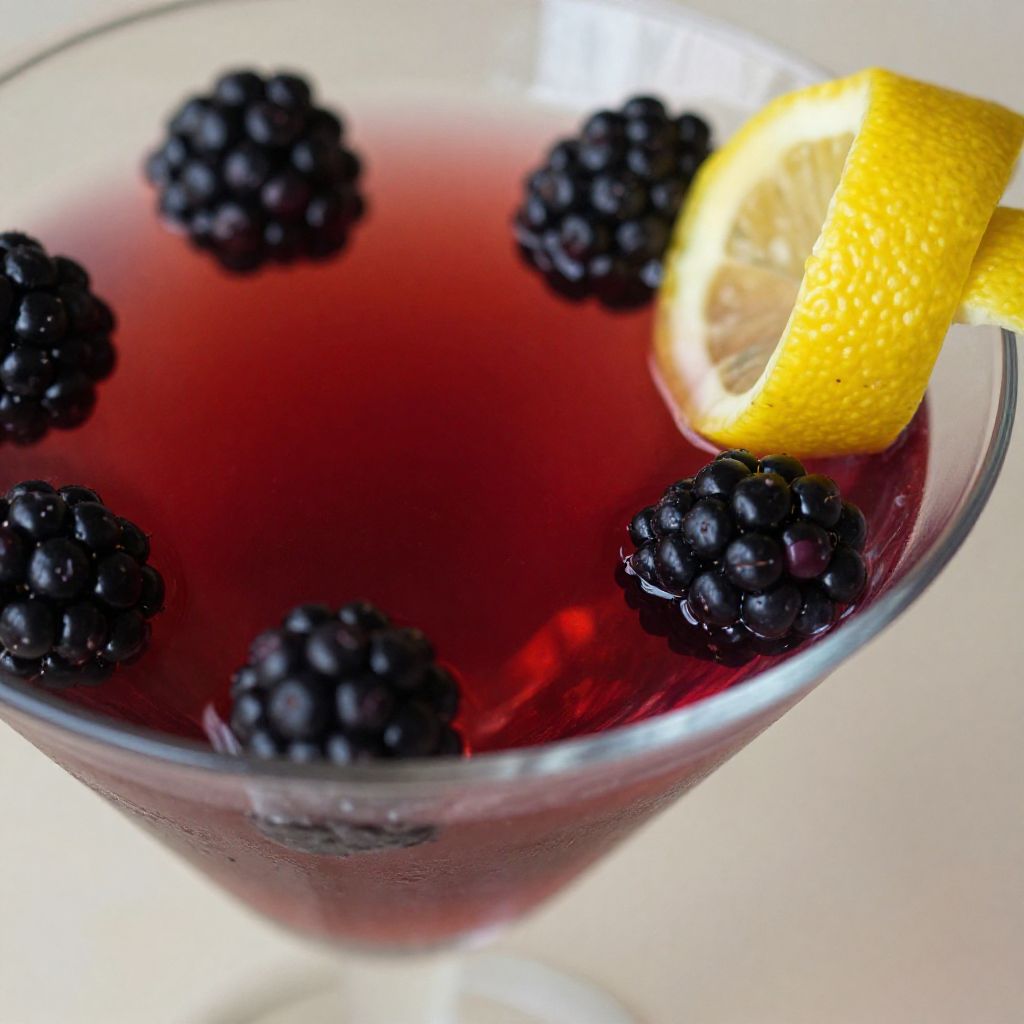 Blackberry Martini making process