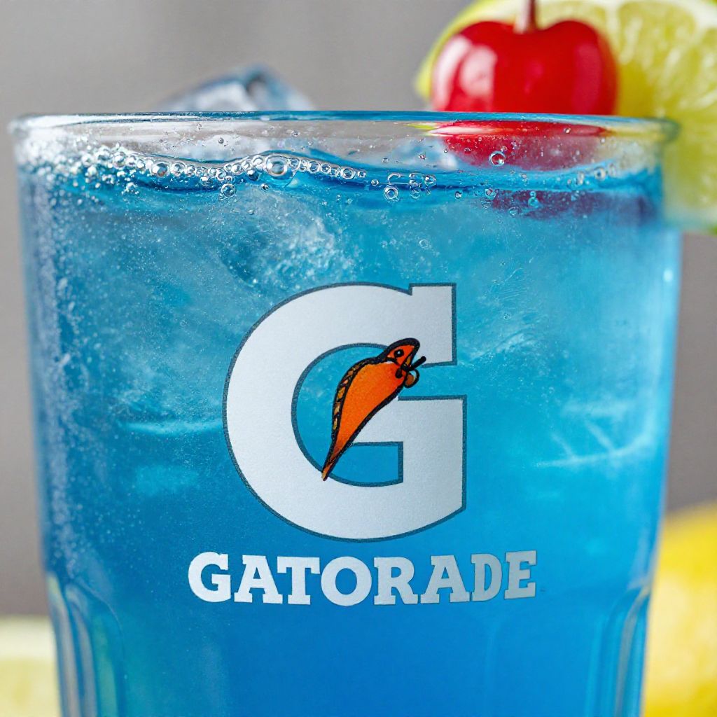 Blue Gatorade Shot