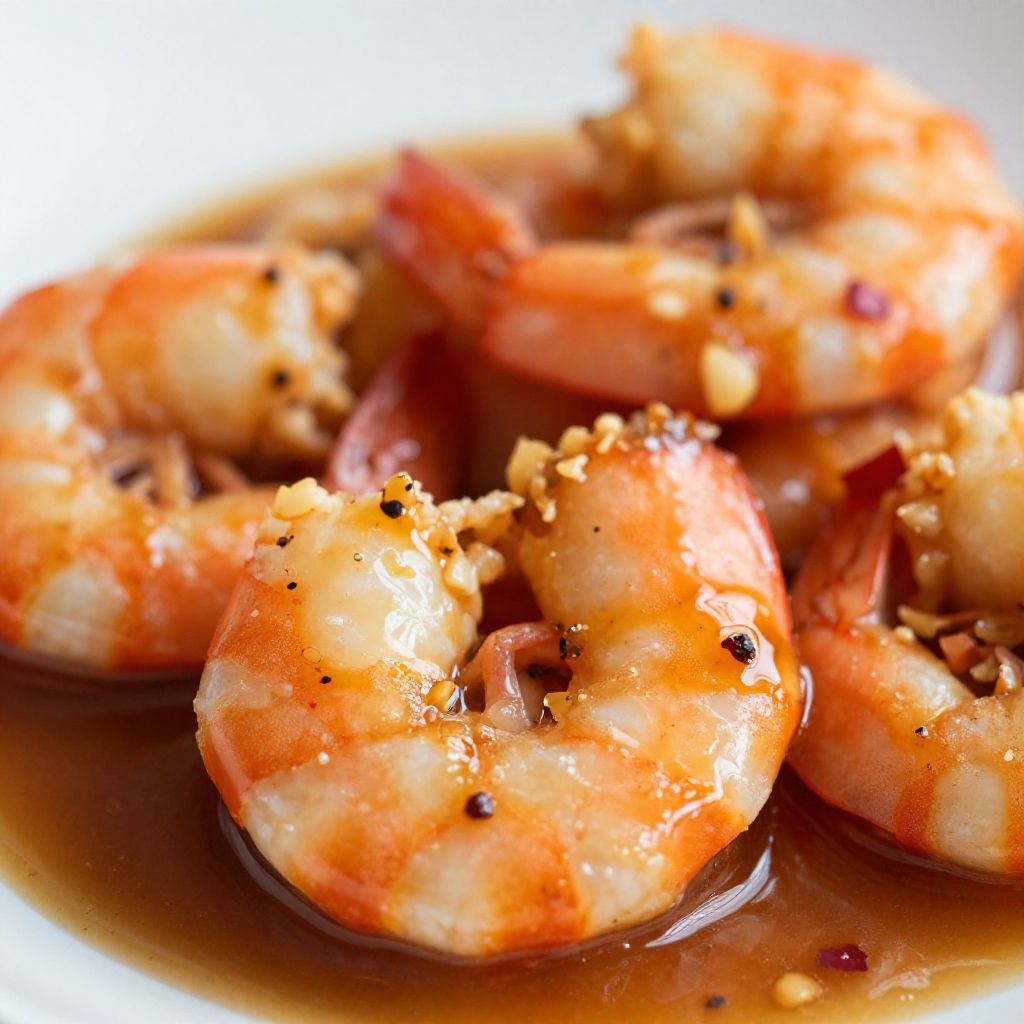 Bourbon Shrimp Cooking Process